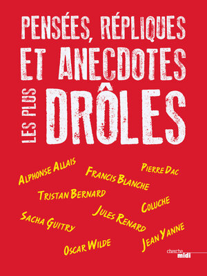 cover image of Pensées, répliques et anecdotes les plus drôles